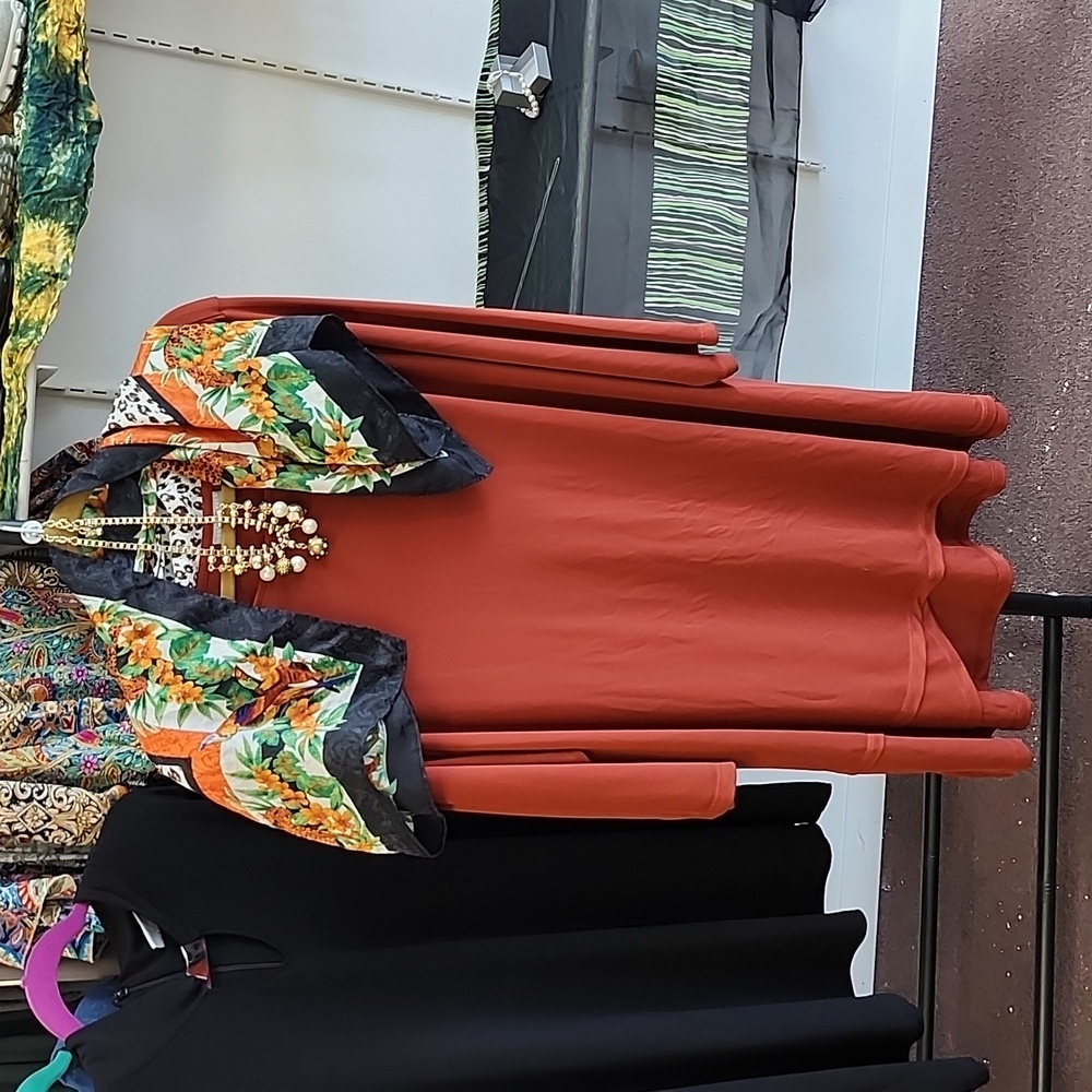 Susan Graver Rust Long Sleeve Tunic Shirt